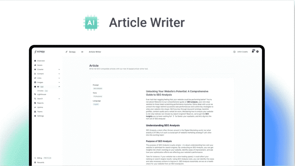 Create SEO-optimized content faster with AI-driven content creation.