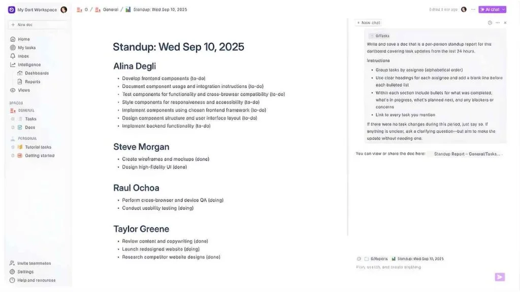 Dart AI Features Review